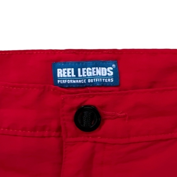 Reel Legends Performance Outfitters Red Cargo Shorts Sz. 2XL - Picture 4 of 9